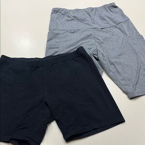 Basic Active Shorts Duo - Black and Heather Gray